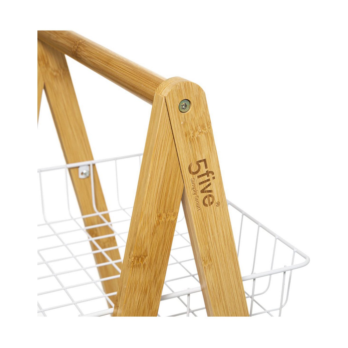 Köksvagn 5five Blanc Kitchen Vit/Naturell (55 x 54,5 x 35,5 cm) - 3