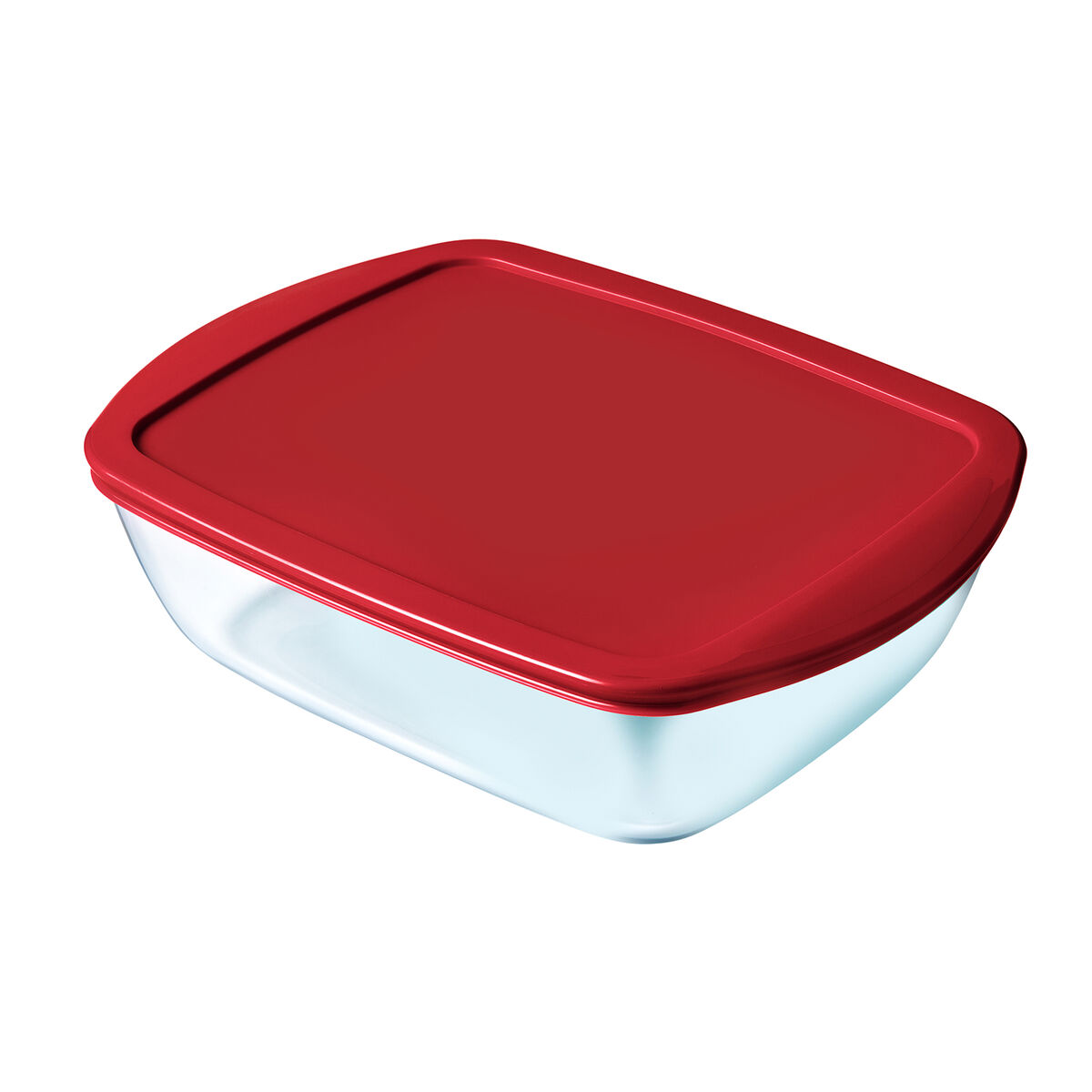 Rektangulär matlåda med lock Pyrex Cook & Store Rektangulär 1 L Röd Glas (6 antal) - 2