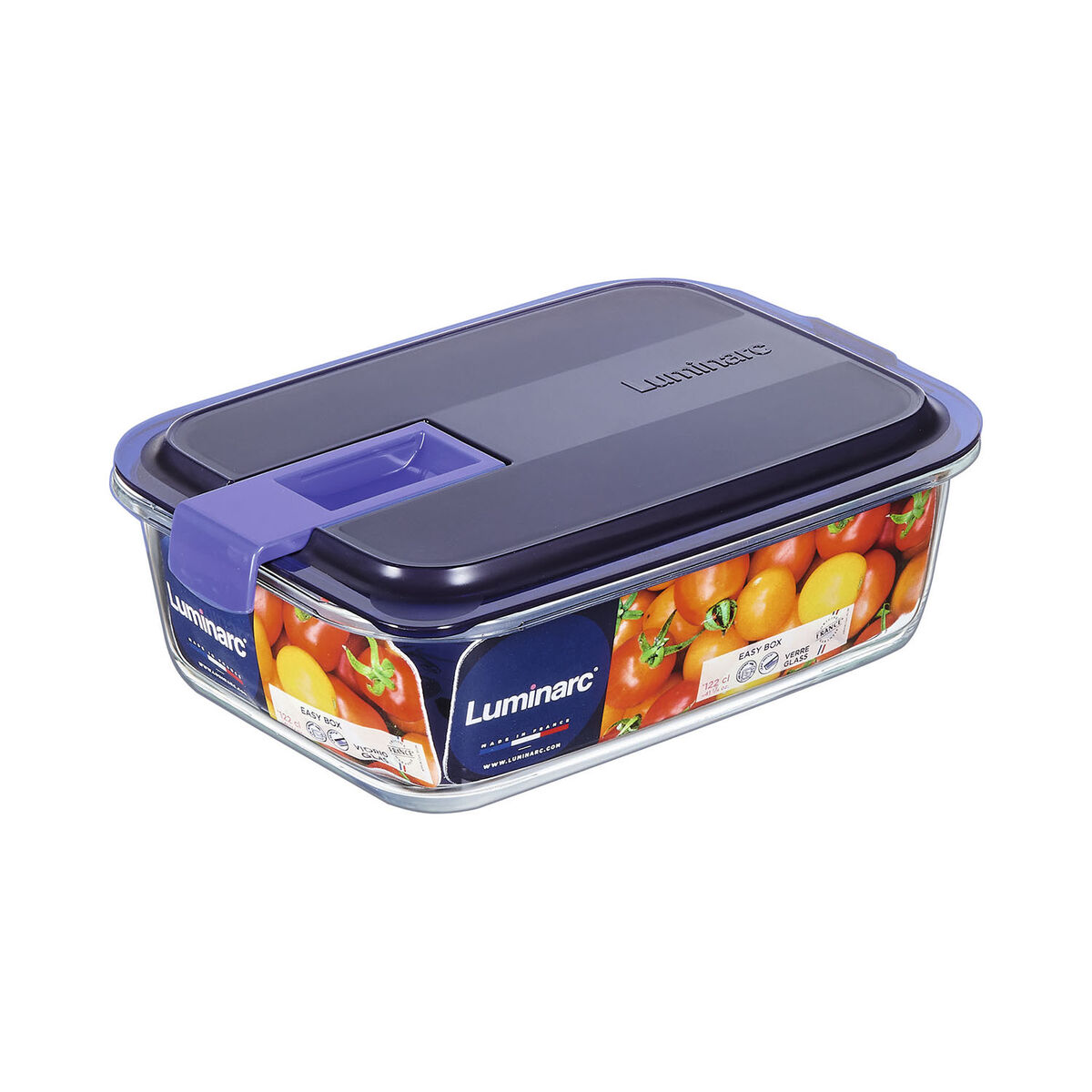 Hermetisk matlåda Luminarc Easy Box Blå Glas (6 antal) (1,22 L) - 3