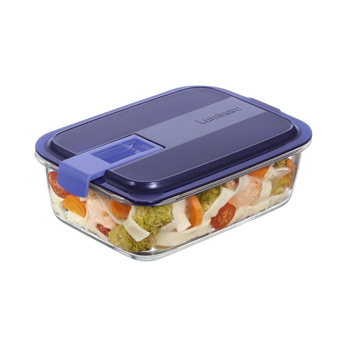 Hermetisk matlåda Luminarc Easy Box Blå Glas (6 antal) (1,22 L) - 4