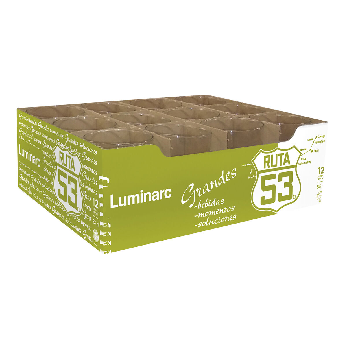 Glas Luminarc Ruta 53 Transparent Glas 12 antal 530 ml - 2