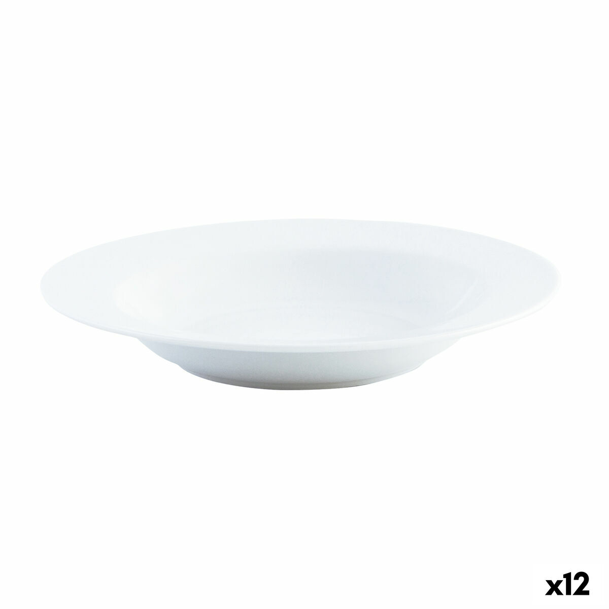 Djup tallrik Quid Basic Vit Keramik Ø 21,5 cm (12 antal)