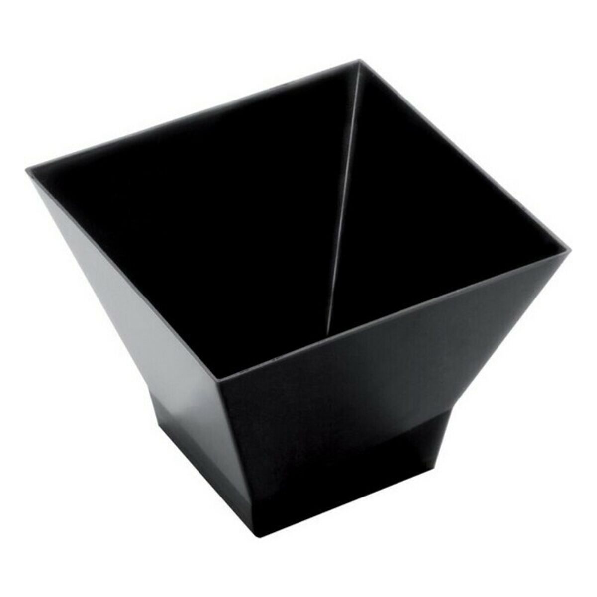 Skålset Goldplast Finger Food Plast Svart 200 ml (12 Delar)