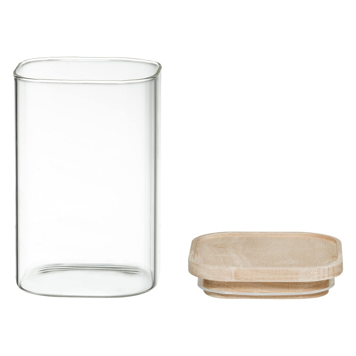 Uppsättning med 4 Burkar Secret de Gourmet Kök Stapelbara Glas - 3
