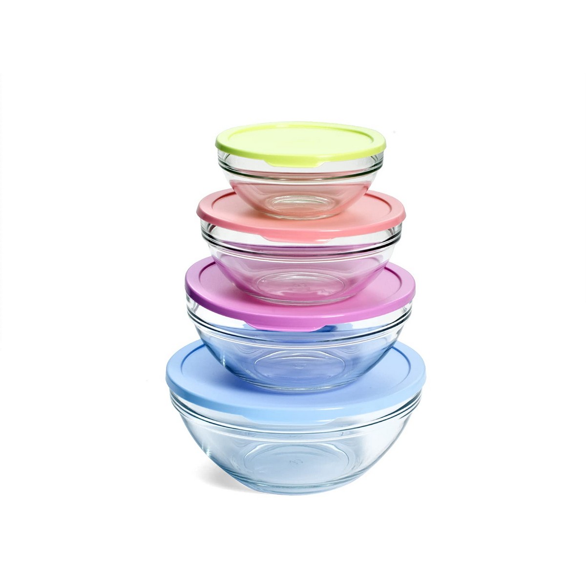 Lunchlådor, set Med lock 4 Delar Glas - 3