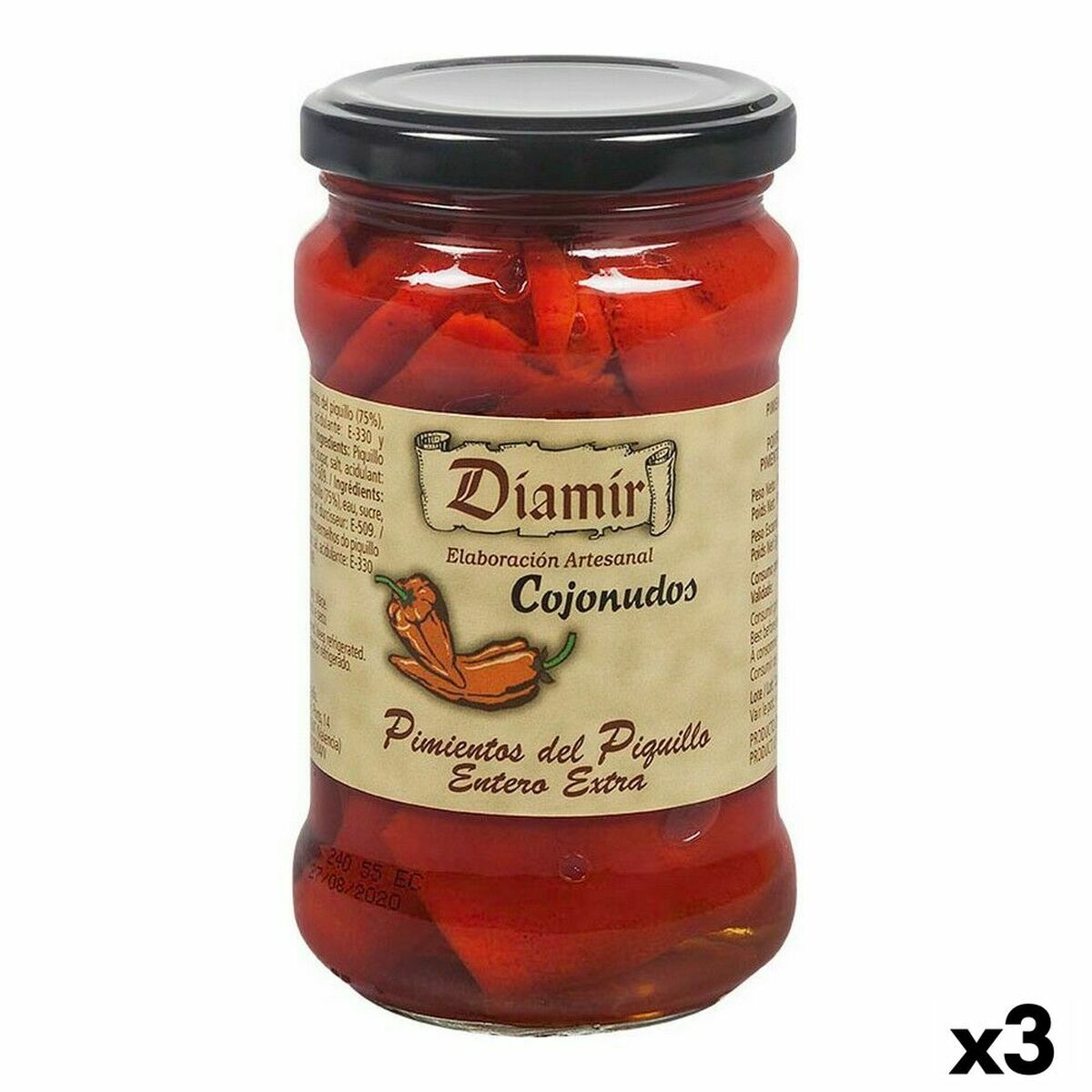 Rostade små röda paprikor Diamir 290 g (Pack 3 uds) - 3