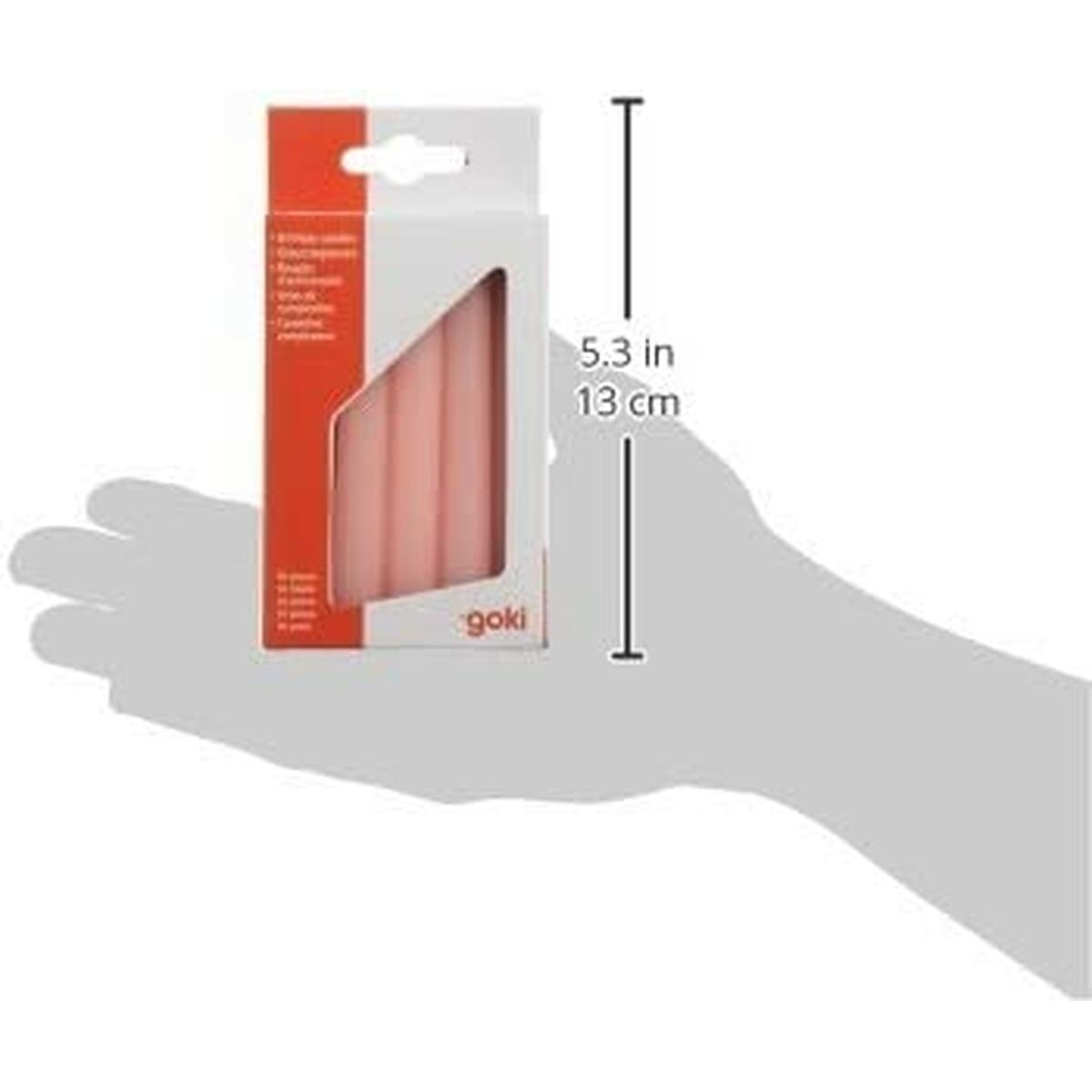 Set med levande ljus 13 cm Rosa (Renoverade C) - 2