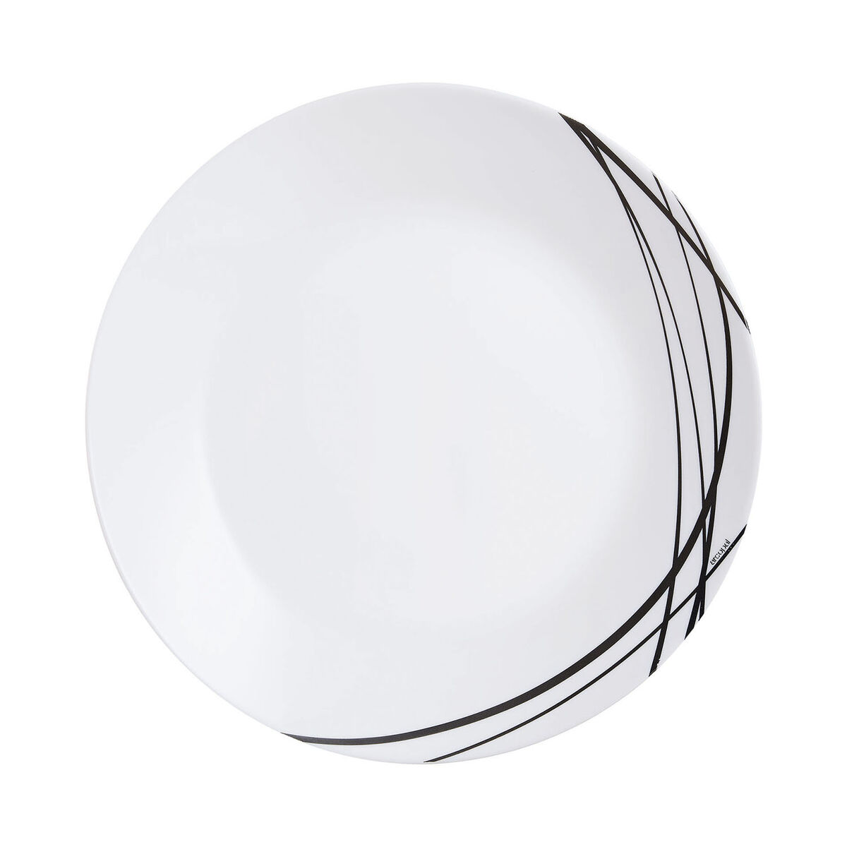 Platt skål Arcopal Domitille Negro Dvobarvna Glas 25 cm (12 antal) - 2