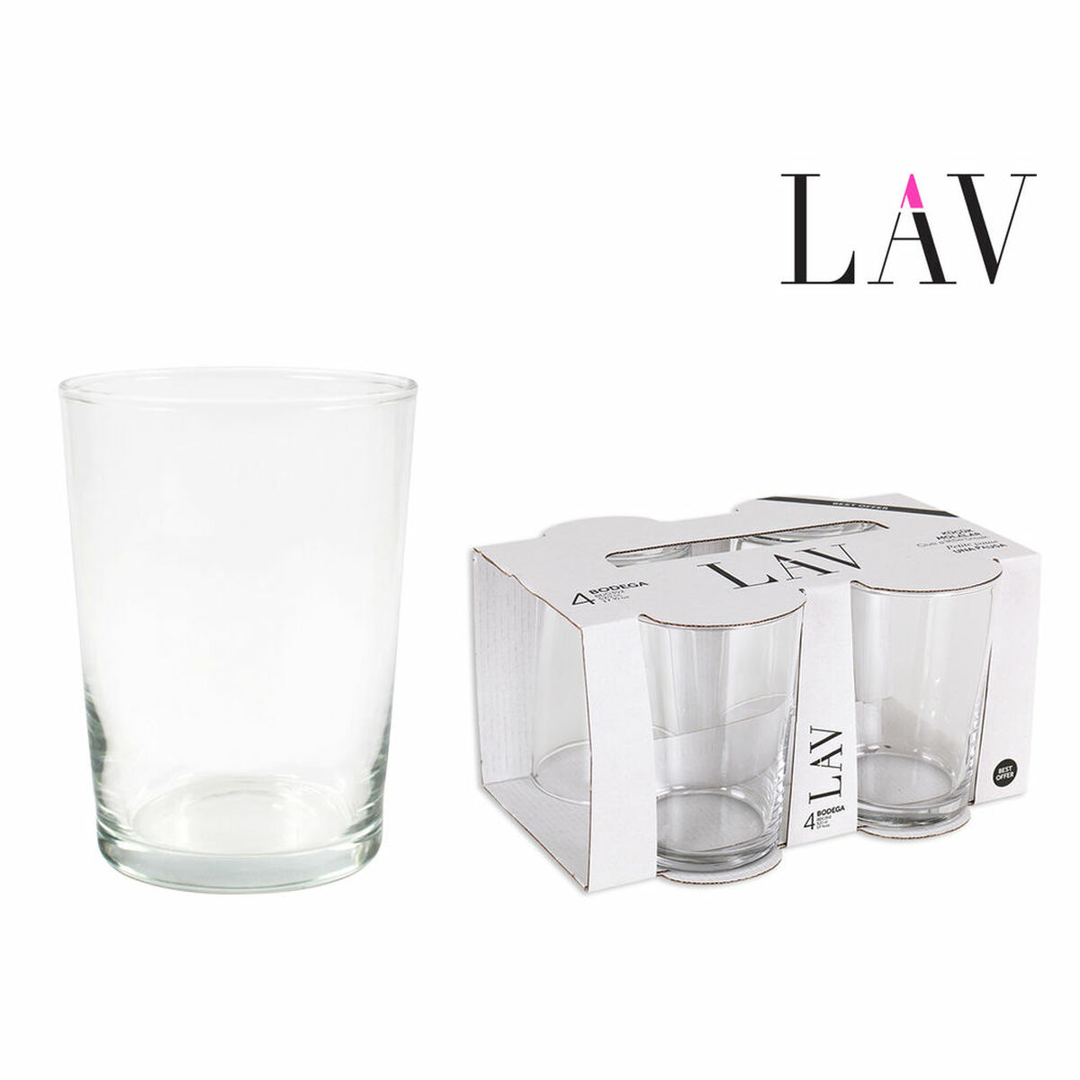 Glasset LAV Best Offer (4 uds) (520 ml) - 4