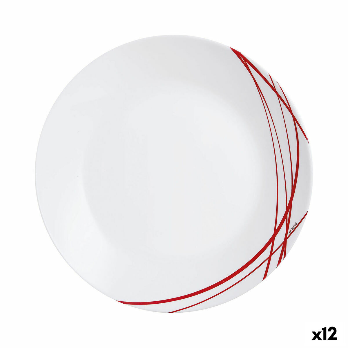 Lapostányér Arcopal Domitille Rojo Dvobarvna Glas 25 cm (12 antal)
