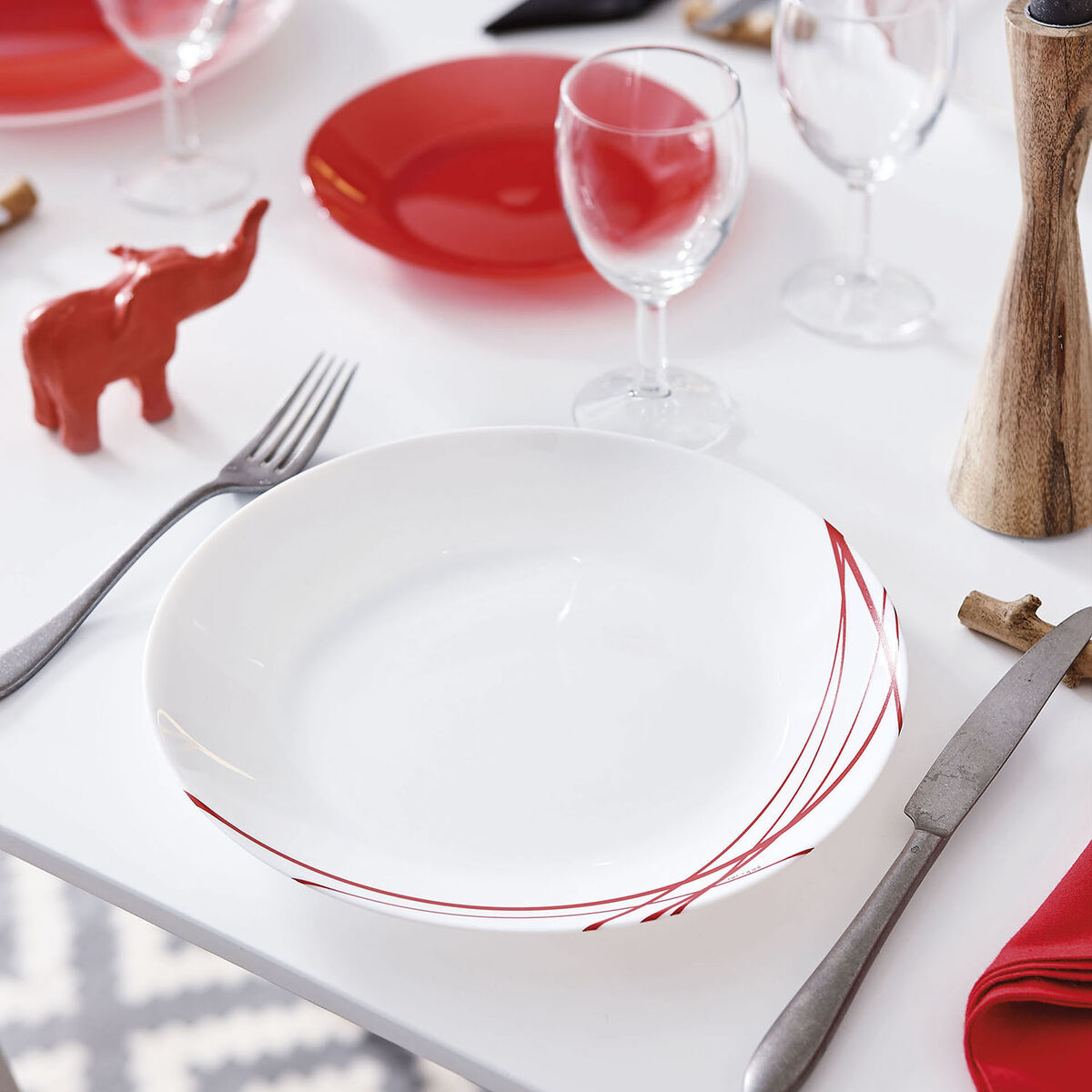 Lapostányér Arcopal Domitille Rojo Dvobarvna Glas 25 cm (12 antal) - 3