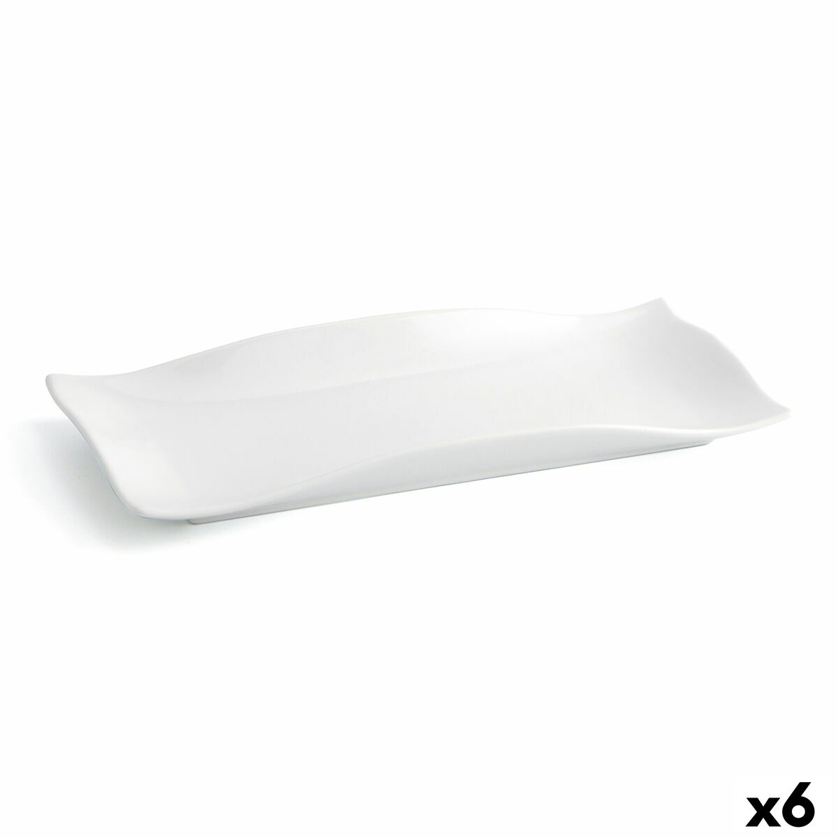 Lapostányér Quid Gastro Fun 29,5 x 11 x 3 cm Keramik Vit (6 antal)