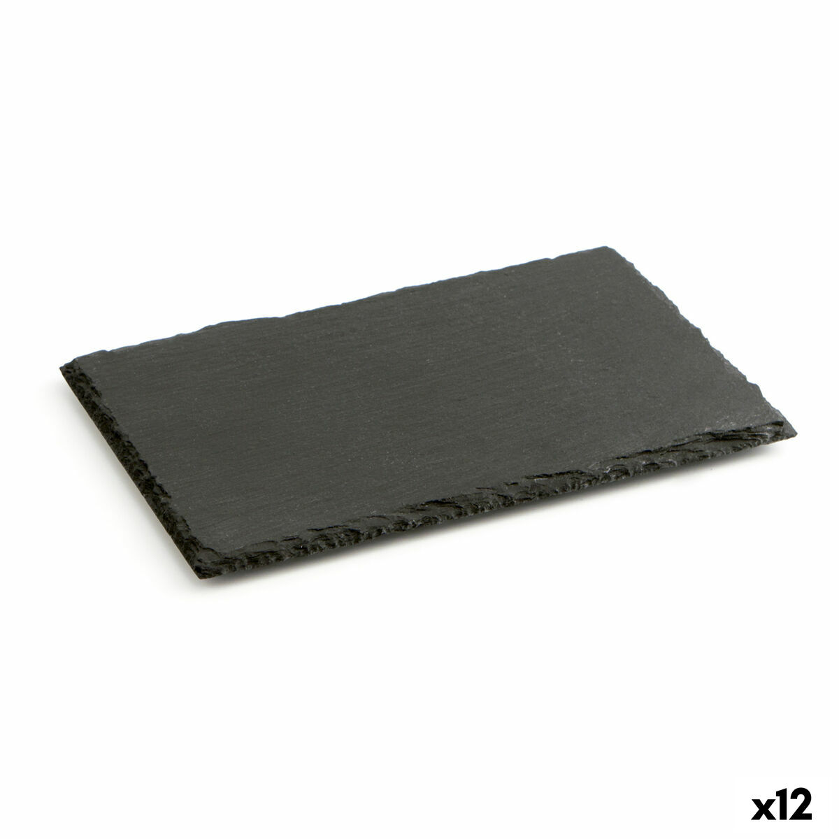 Keramikbricka med rittavla-effekt Quid Gastro Fun Svart (20 x 13 cm) (12 antal)