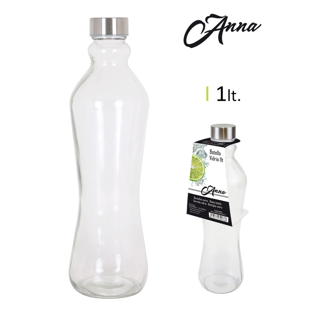 Glasflaska Metallkåpa 1 L (1000 cc) - 2