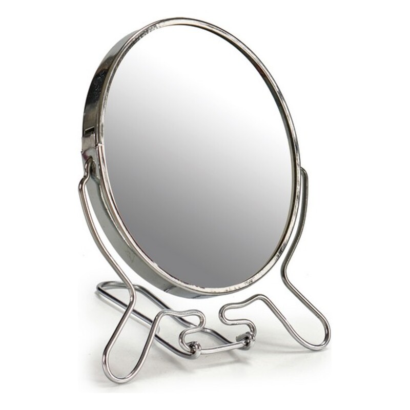 Förstorande Spegel Ø 12 cm Silvrig Aluminium Glas, Mått: 12 cm - 4