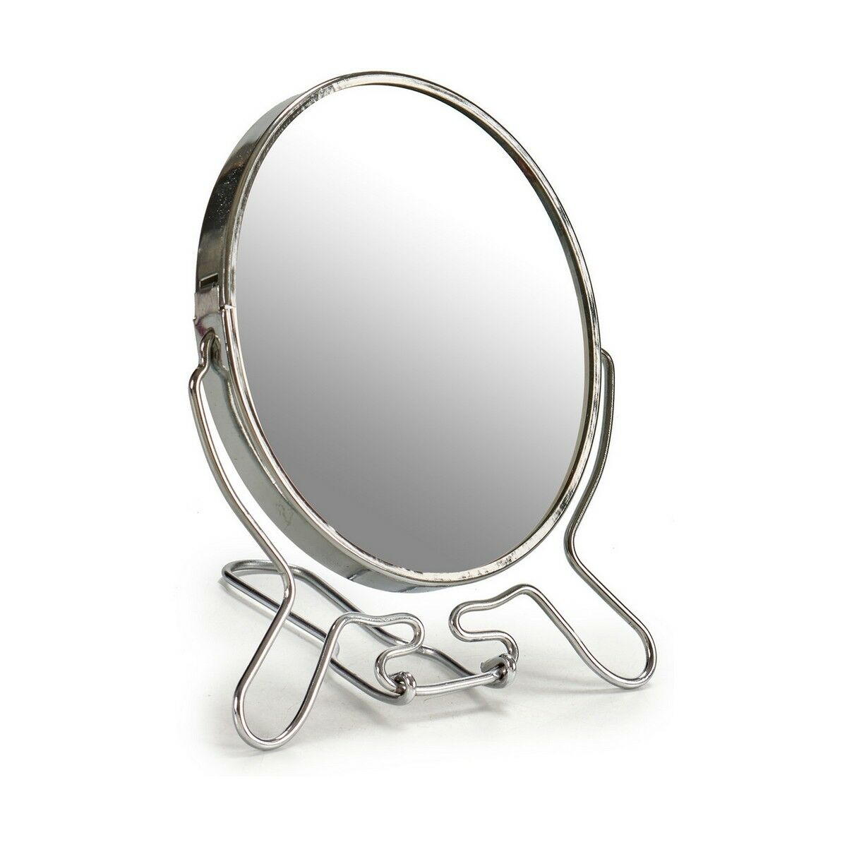 Förstorande Spegel Ø 12 cm Silvrig Aluminium Glas, Mått: 16,5 cm - 5