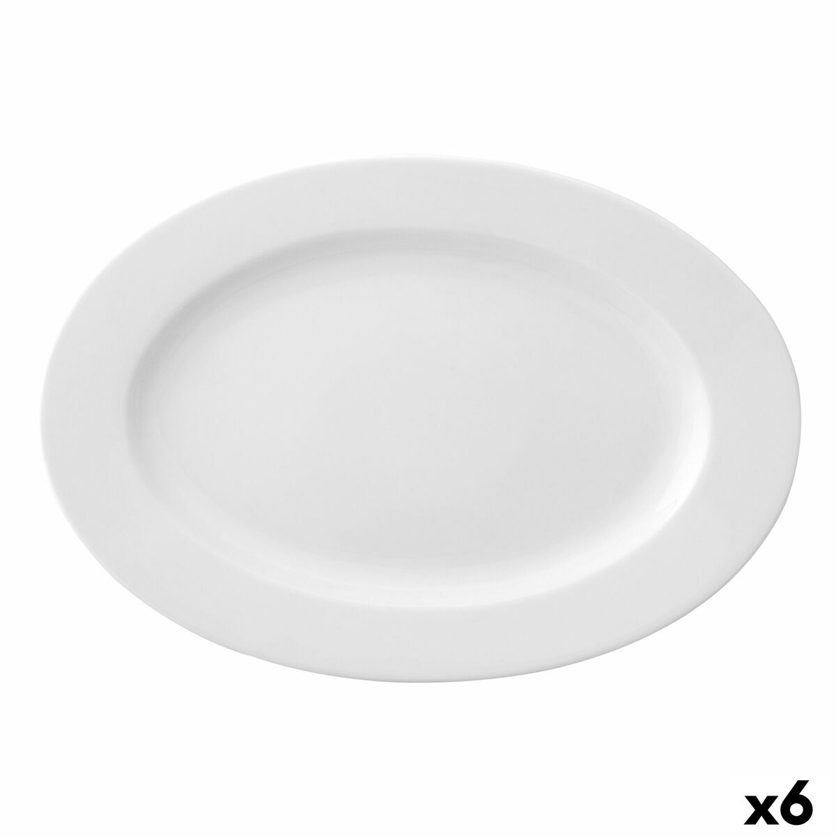 Lapostányér Ariane Prime Avlång Keramik Vit (38 x 25 cm) (6 antal)