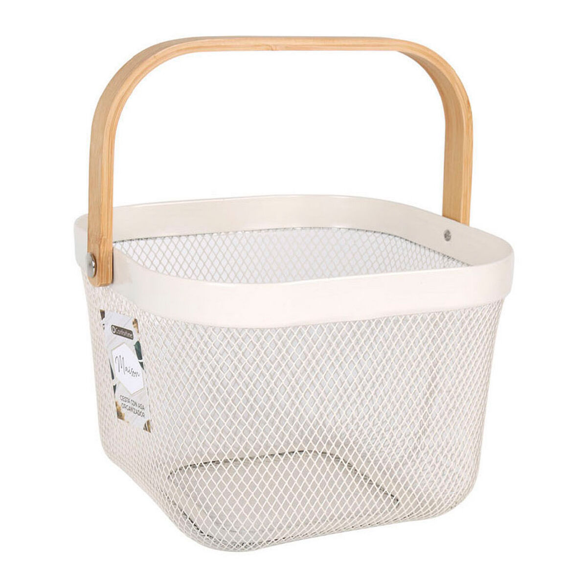 Multifunktionell korg Confortime Maison Bambu Handtag (25 x 25 x 18 cm) - 2