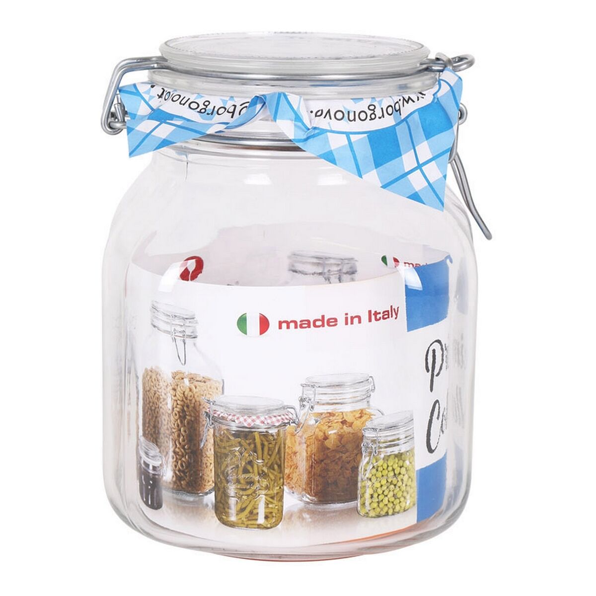 Glasburk Borgonovo Transparent Hermetisk (1,7 L) (12 x 12 x 17 cm) - 4