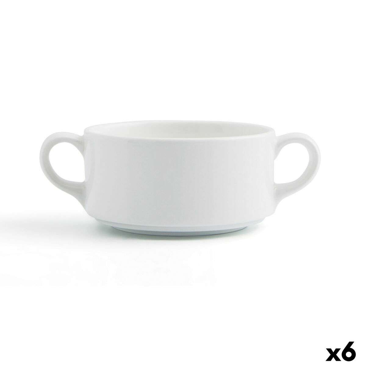 Skål Ariane Prime Med handtag Keramik Vit 6 Delar 14 x 5,5 cm