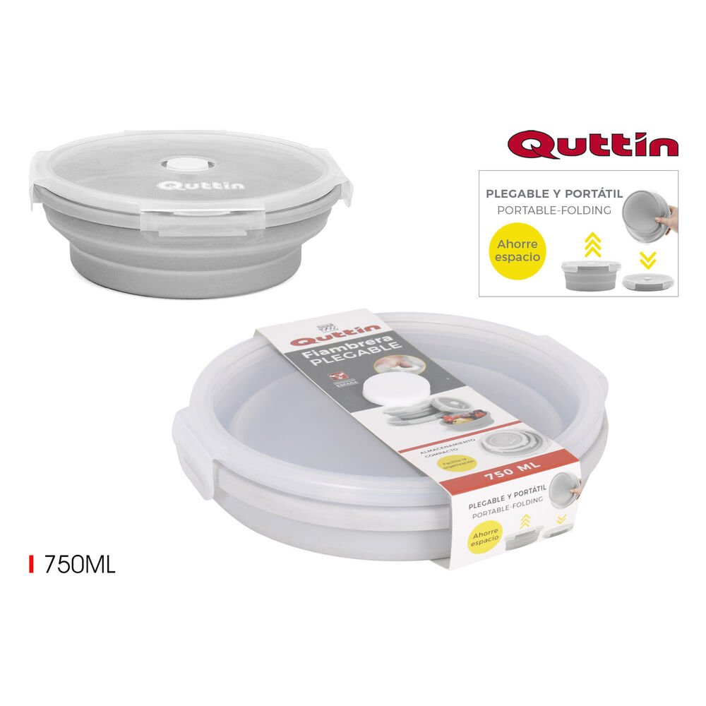Lunchlåda Quttin Röd Silikon (750 ml) (17 x 7 cm)
