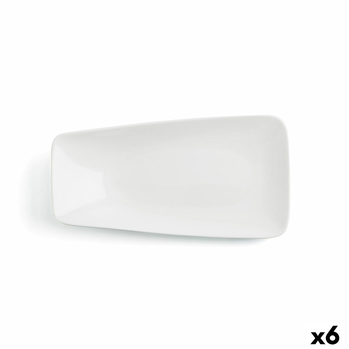 Lapostányér Ariane Vital Rektangulär Keramik Vit (29 x 15,5 cm) (6 antal)