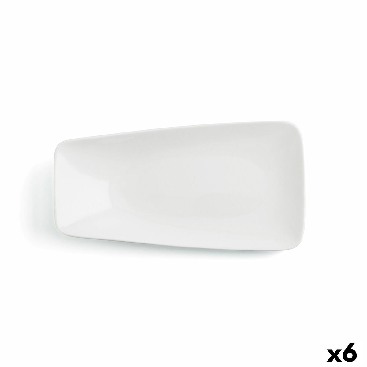 Lapostányér Ariane Vital Rektangulär Keramik Vit (33 x 23 cm) (6 antal)