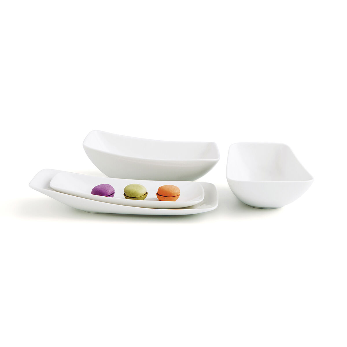 Lapostányér Ariane Vital Rektangulär Keramik Vit (33 x 23 cm) (6 antal) - 2