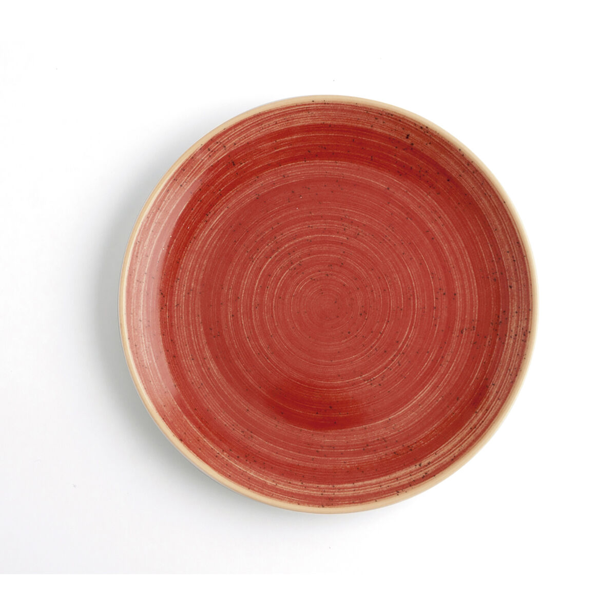 Platt skål Ariane Terra Röd Keramik Ø 21 cm (12 antal) - 3