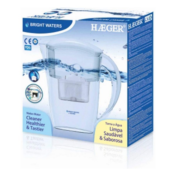 Filtreringskanna Haeger Bright Waters Vit (2,4 L) - 2