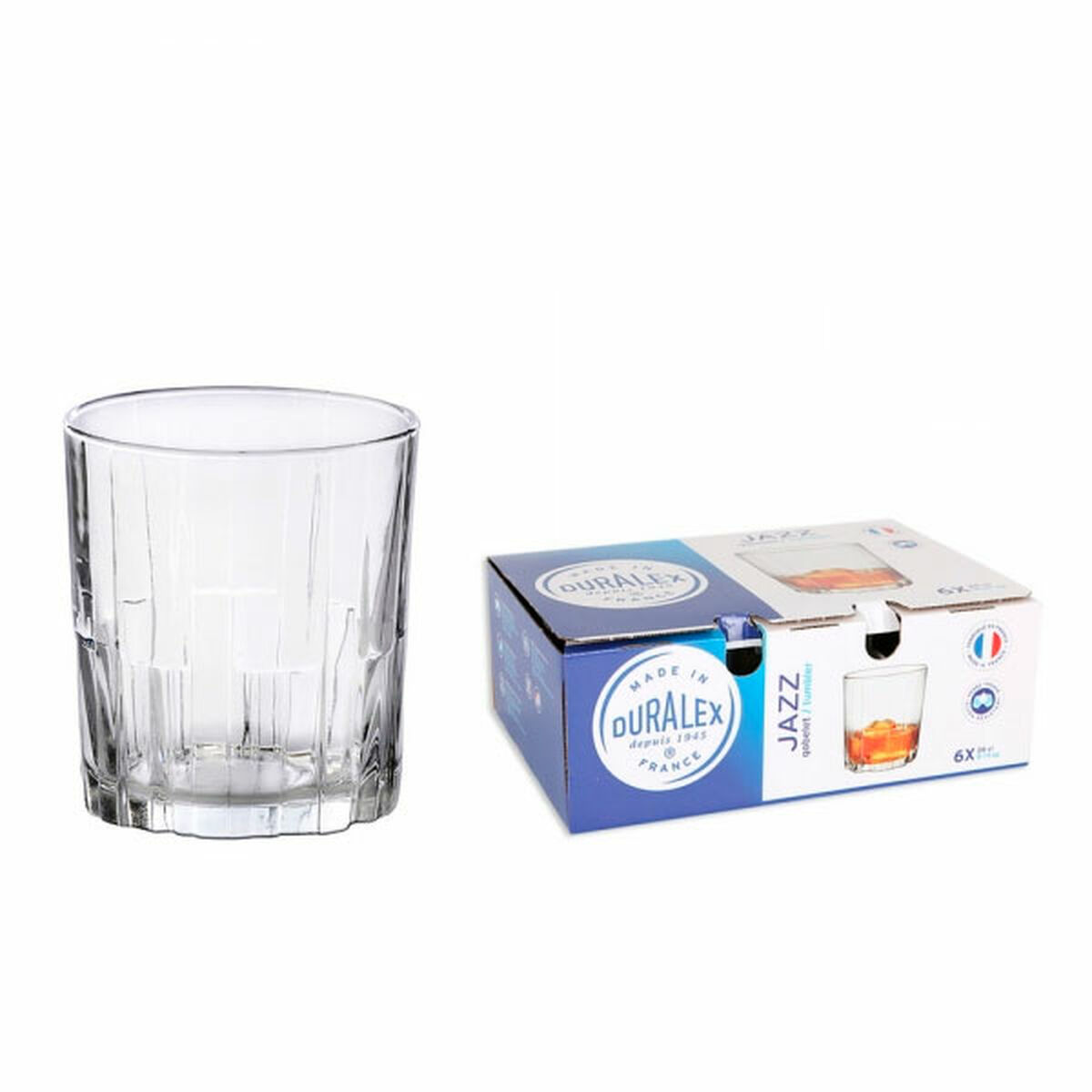 Glasset Duralex Jazz Ø 7,8 x 8,7 cm 260 ml (6 antal) (6 pcs) - 3
