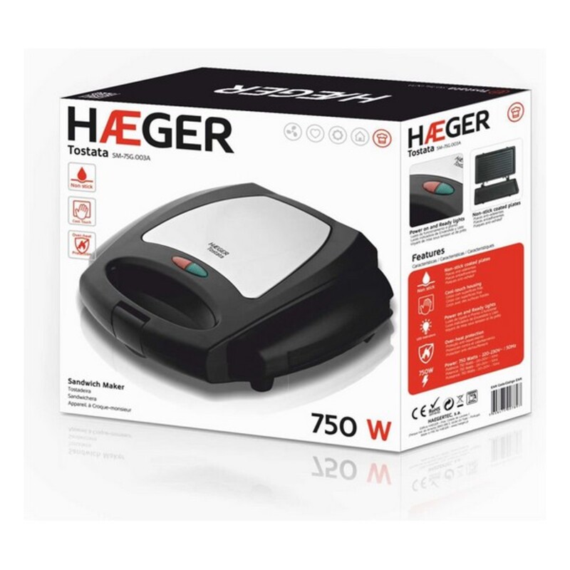 Smörgåsmaskin Haeger Tostata 750 W - 2