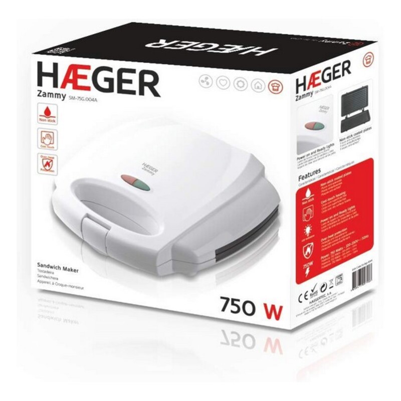 Smörgåssgrill Haeger Zammy 750W 750 W - 2