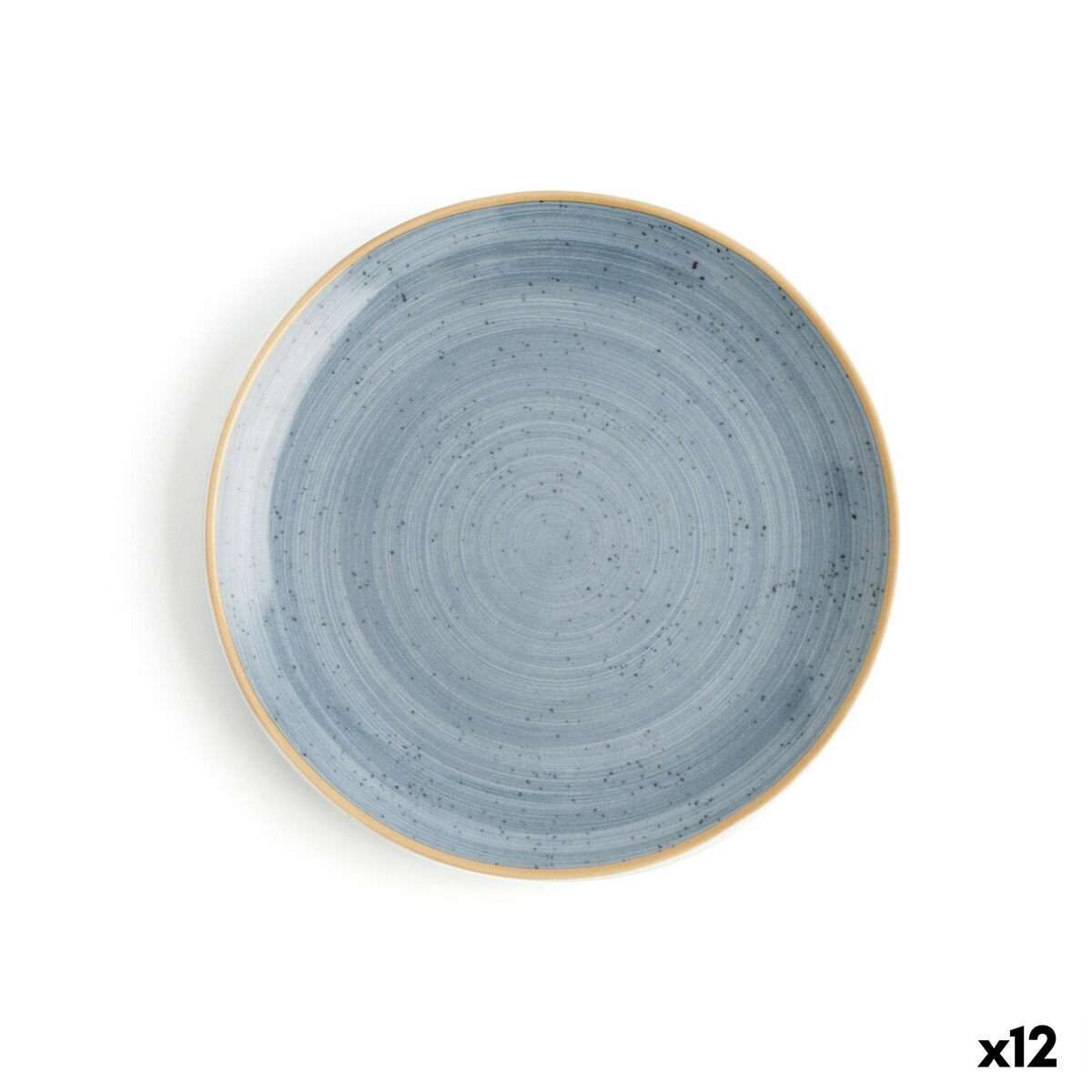 Platt skål Ariane Terra Blå Keramik Ø 21 cm (12 antal)