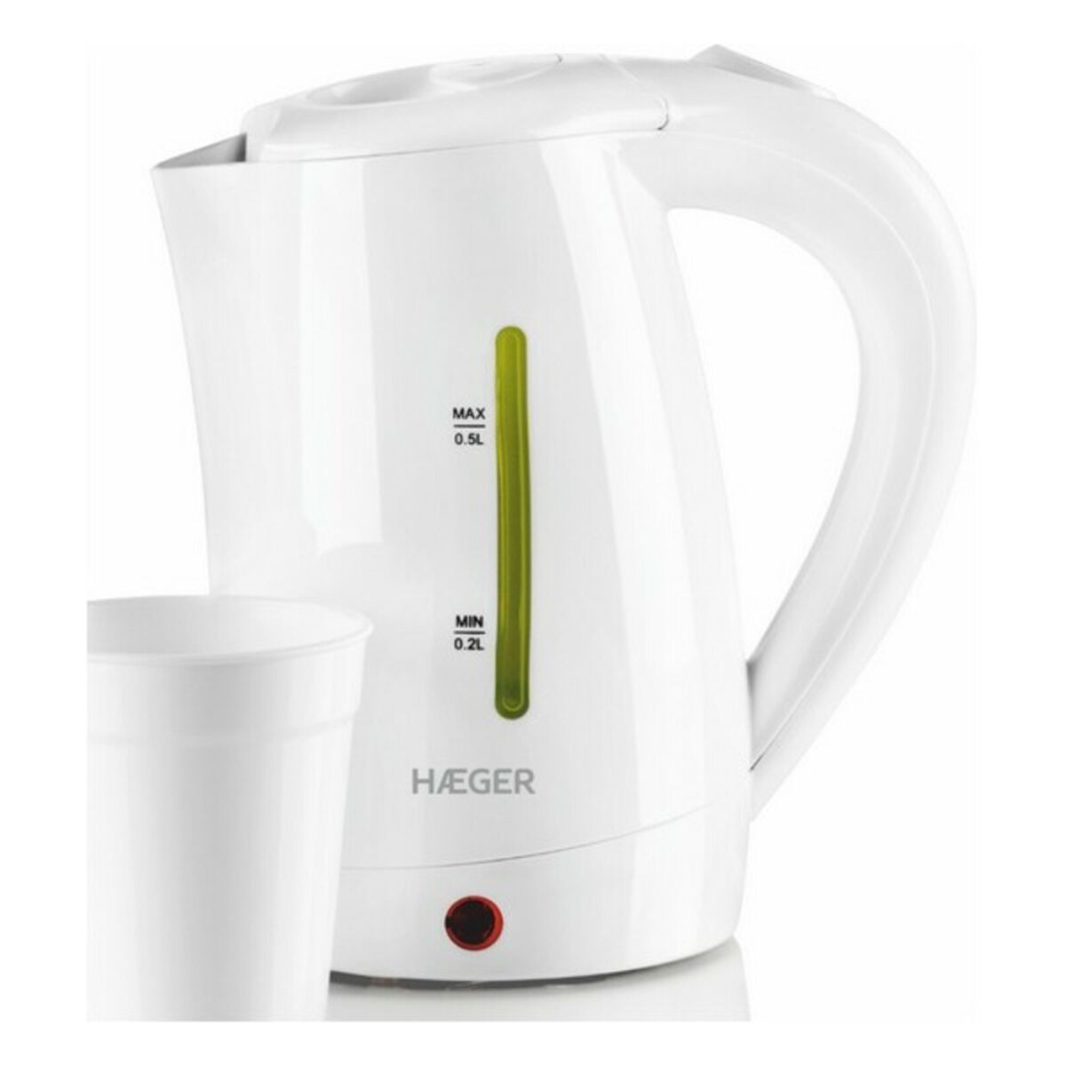 Vattenkokare Haeger 5608475009006 0,5 L 1100W Vit 500 ml 1100 W - 2