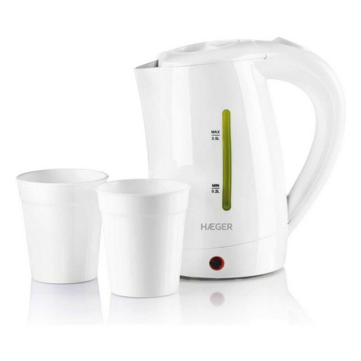 Vattenkokare Haeger 5608475009006 0,5 L 1100W Vit 500 ml 1100 W