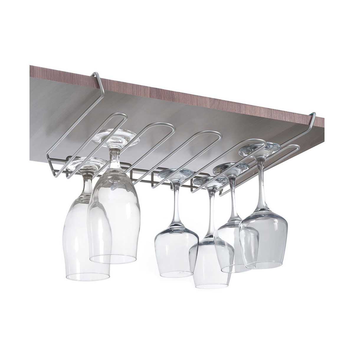 Glashållare Metaltex My-crystal 38 x 26 x 7 cm Metall upp till cirka 12 glas med en fot på högst 7 cm i diameter. - 2