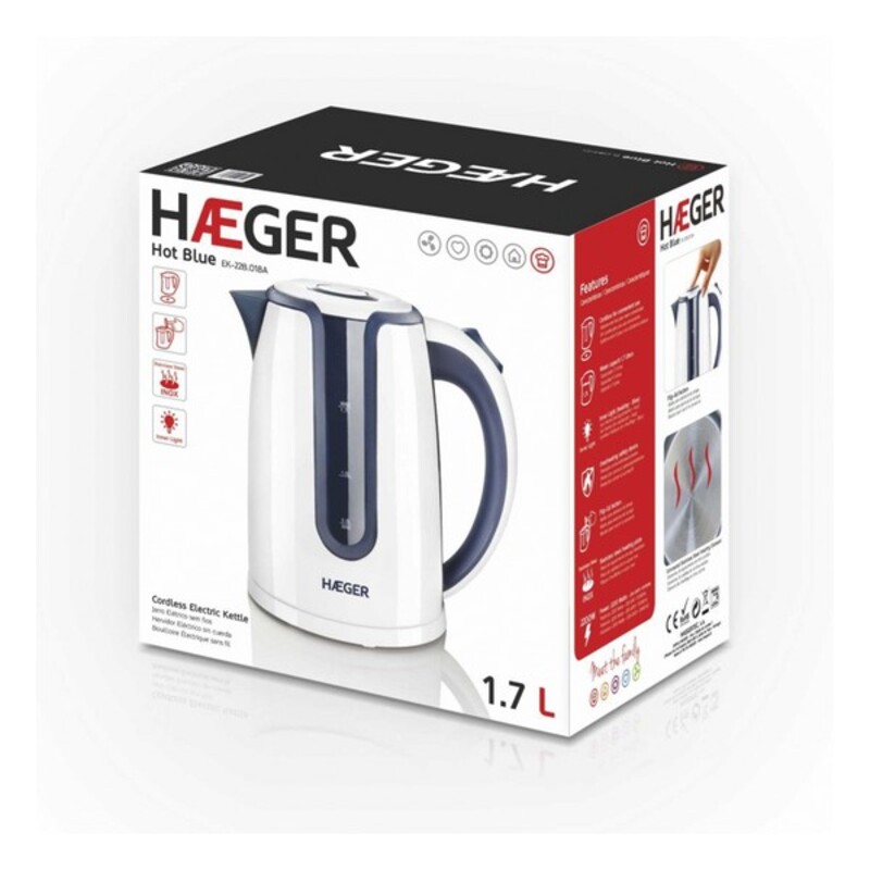 Vattenkokare Haeger Hot 1,7 L 2200W, Färg: Blå - 8