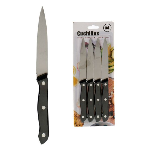 Knivset Svart Rostfritt stål (4 pcs) - 2