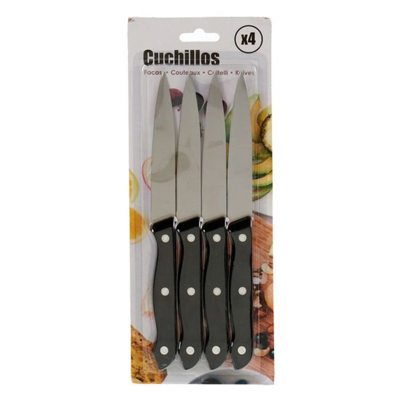 Knivset Svart Rostfritt stål (4 pcs) - 4