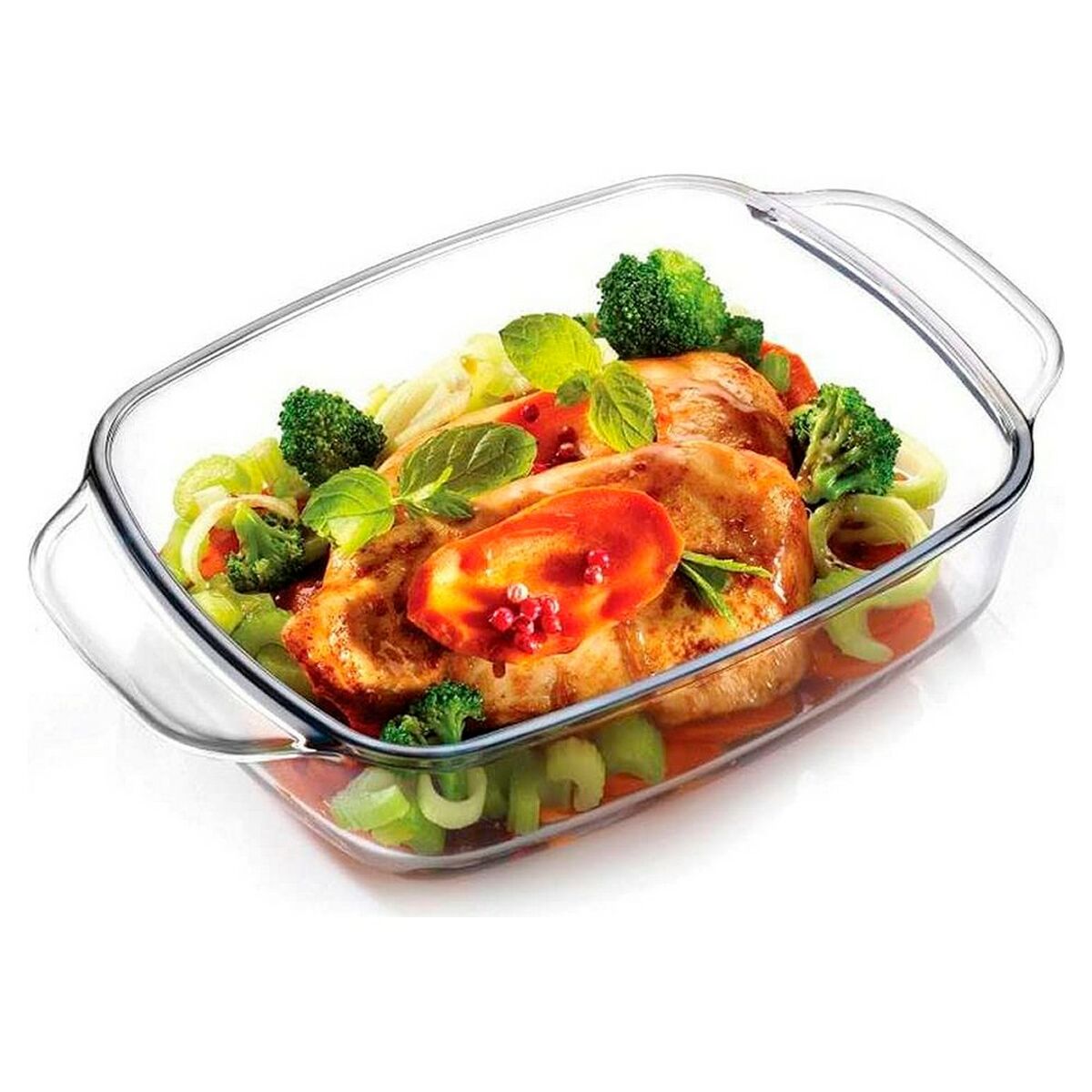 Ugnsplåt 74831 Transparent Borosilikatglas 22 x 6 x 25,5 cm - 9