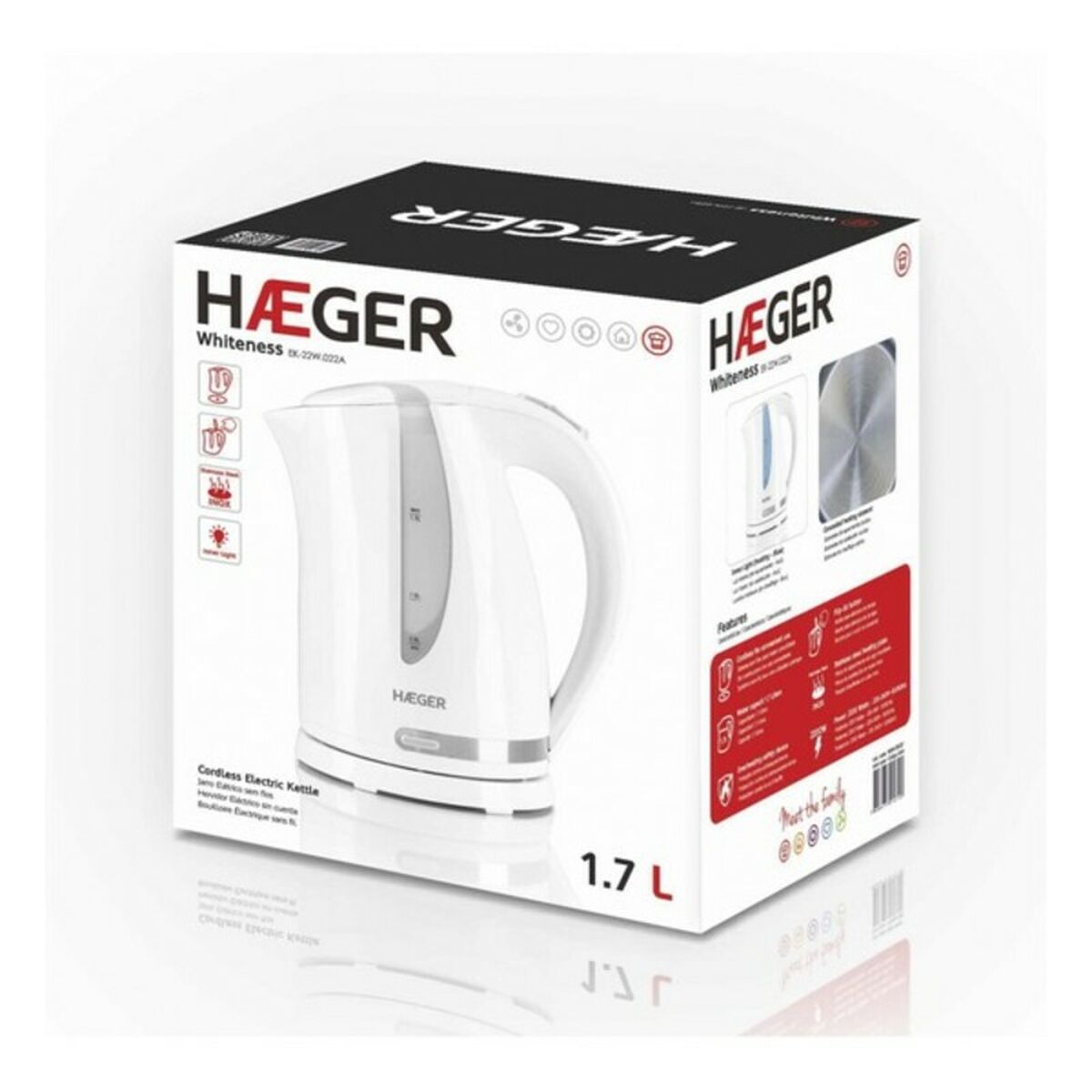 Vattenkokare Haeger Whiteness 2200 W 1,7 L - 4