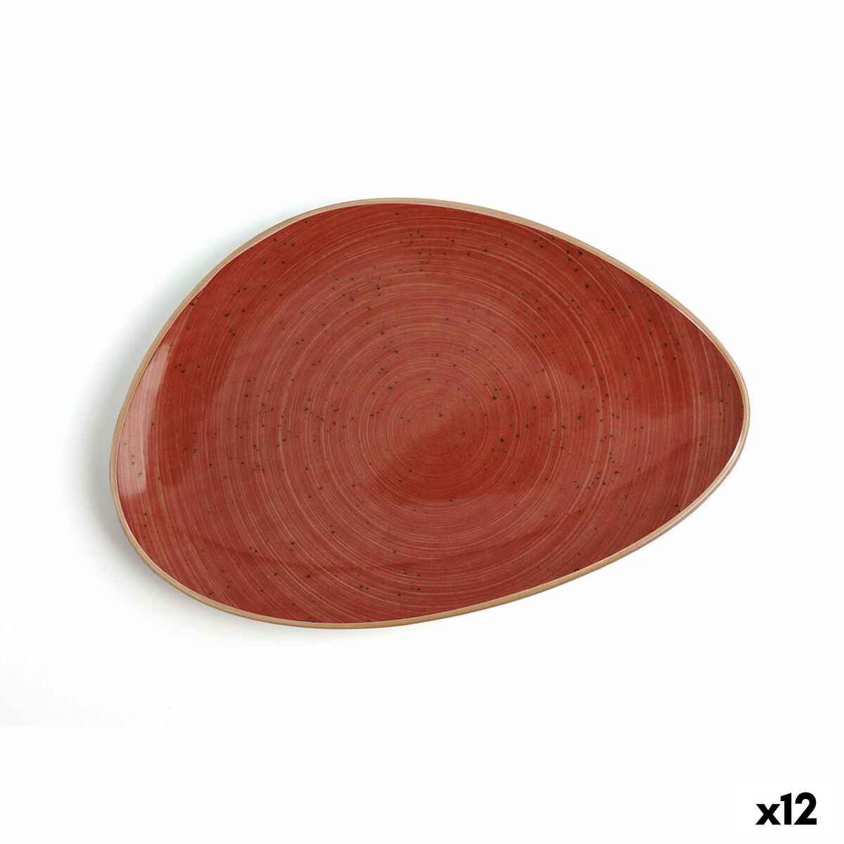 Lapostányér Ariane Terra Triangulär Keramik Röd (Ø 21 cm) (12 antal)