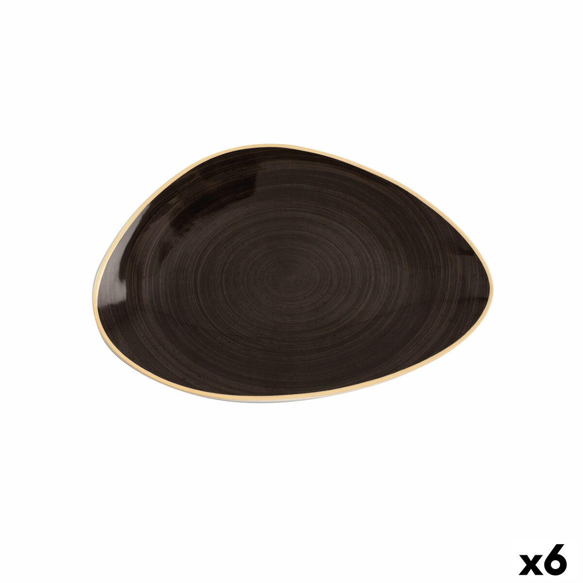 Lapostányér Ariane Terra Triangulär Keramik Brun (Ø 29 cm) (6 antal)