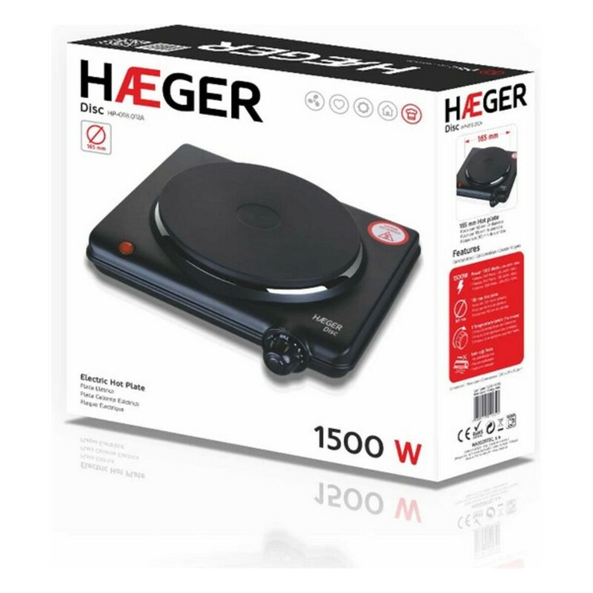 Elektrisk värmeplatta Haeger Disc 1500 W - 6