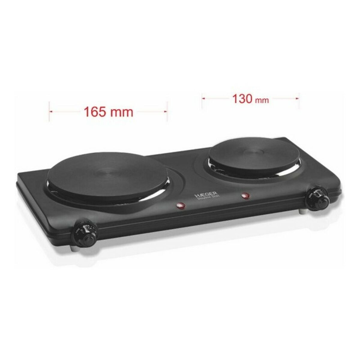 Elektrisk värmeplatta Haeger Double Disc Svart 2 Brännare 2250W - 7