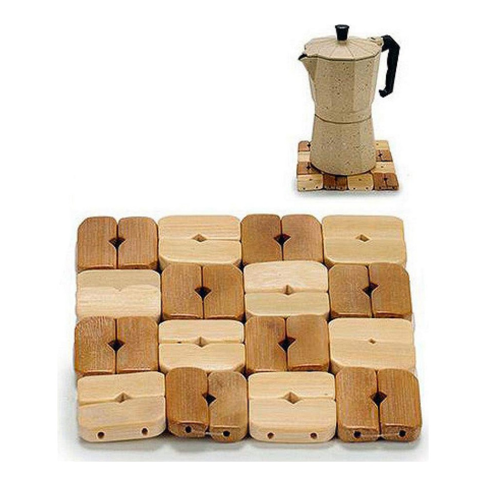 Bordsunderlägg Trä Brun 13 x 2 x 13 cm - 2