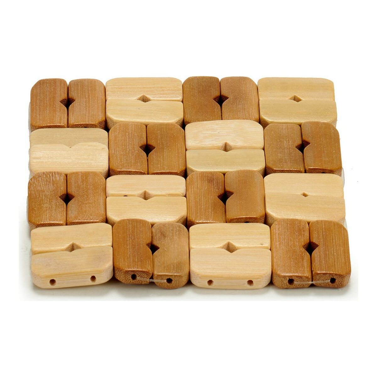 Bordsunderlägg Trä Brun 13 x 2 x 13 cm - 3