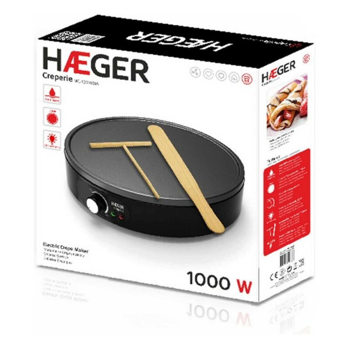 Pannkaksmaskin Haeger Creperie 1000 W - 4
