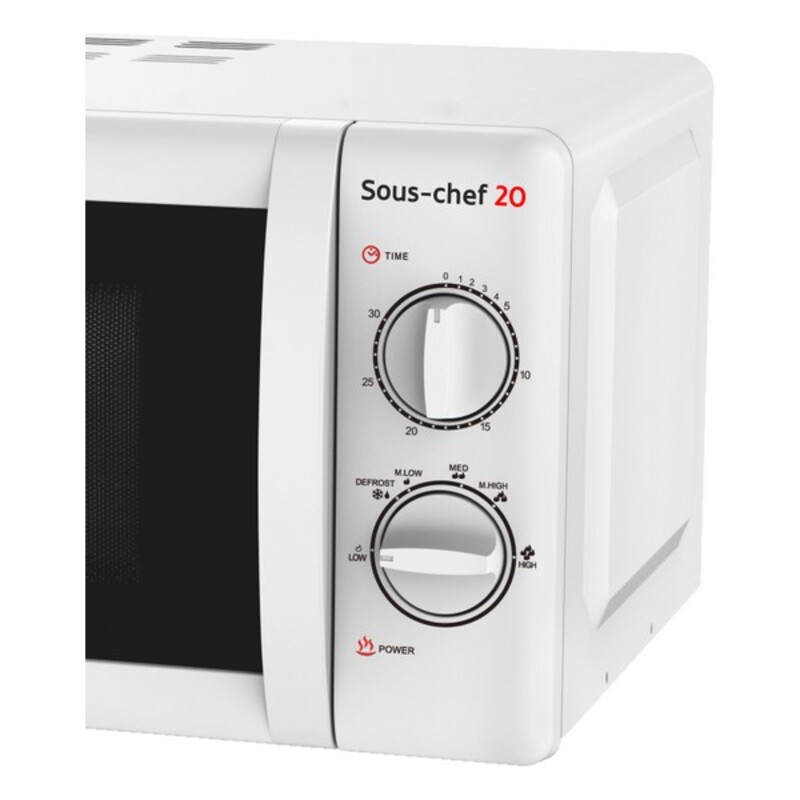 Mikrovågsugnen Haeger Sous-chef 20 20 L Vit 700 W (20 L) 700W - 2
